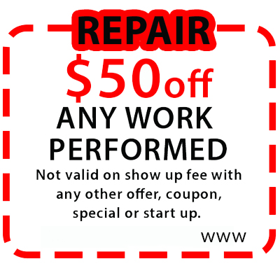 $50 off any work performed coupon