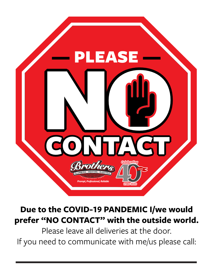 No Contact Sign