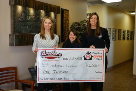 Brother's Gives Back to the LLS in March of 2019